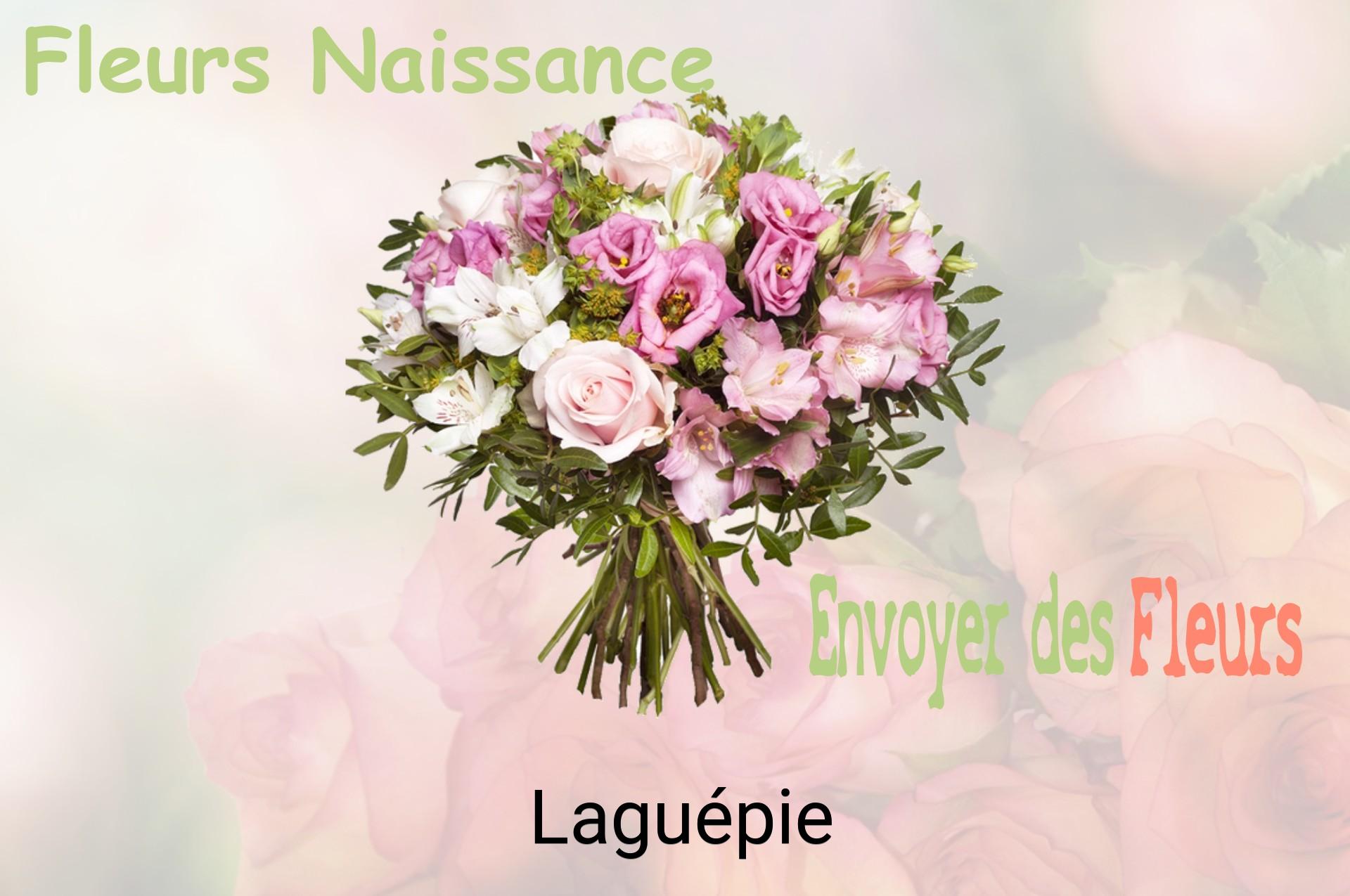 Bouquet de fleurs de naissance livré à Laguépie